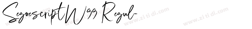 SegoescriptW99 Regul字体转换 SegoescriptW99 Regul字体转换